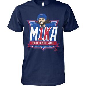 M1KA Mika Zibanejad 1000 Career Games T Shirt 73